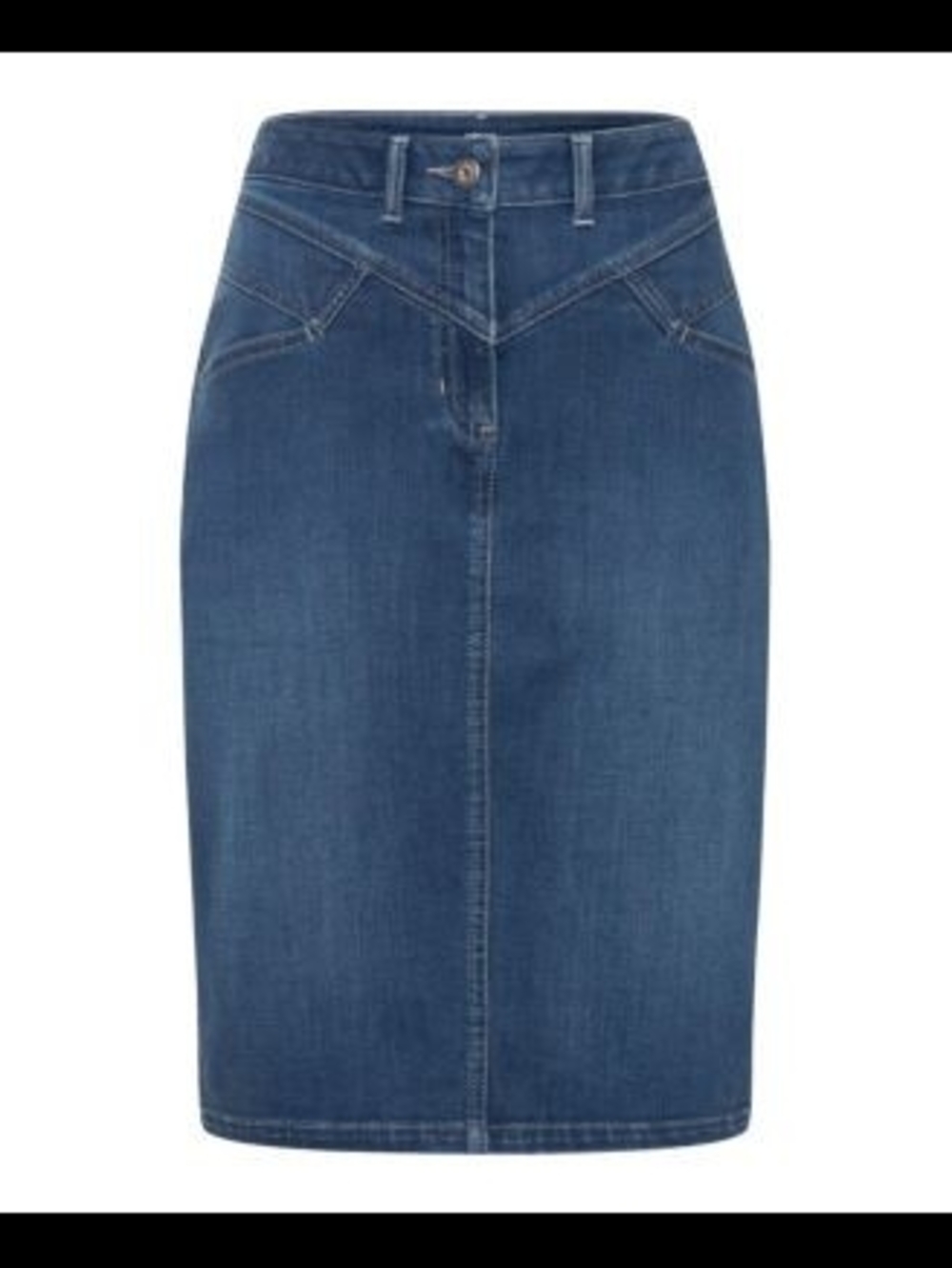 NWT Olsen Power Stretch Denim Midi Pencil Skirt Size 14